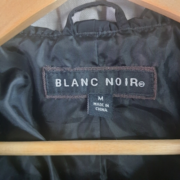Blanc Noir Black Ruffled Trench Coat Womens M - Picture 2 of 16